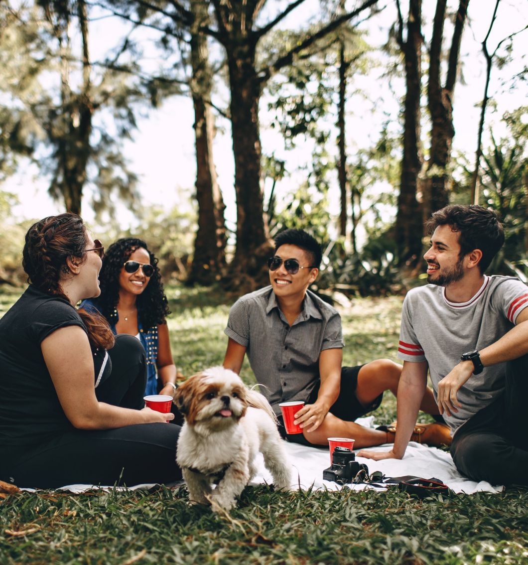 Vrienden in het park Vrienden in het park